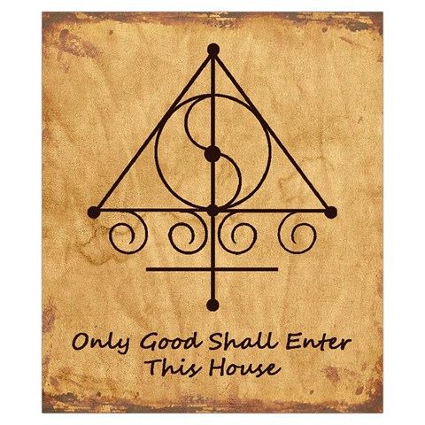 Only Good Shall Enter This House Drawstring Pouch (XS) from ArtsNow.com Back