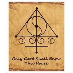 Only Good Shall Enter This House Drawstring Pouch (XL) from ArtsNow.com Back