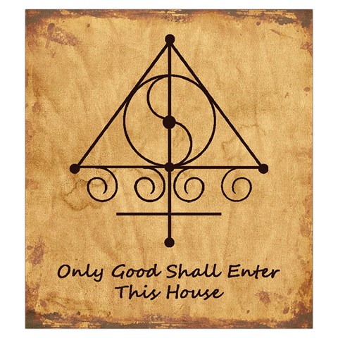 Only Good Shall Enter This House Drawstring Pouch (2XL) from ArtsNow.com Front