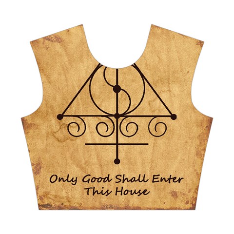 Only Good Shall Enter This House Cotton Crop Top from ArtsNow.com Front