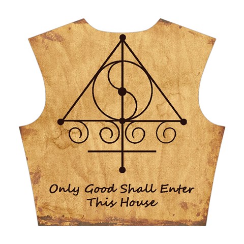 Only Good Shall Enter This House Cotton Crop Top from ArtsNow.com Back