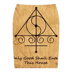 Only Good Shall Enter This House Midi Wrap Pencil Skirt from ArtsNow.com Back