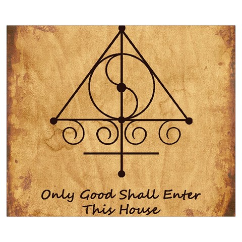 Only Good Shall Enter This House Zipper Medium Tote Bag from ArtsNow.com Front