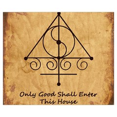 Only Good Shall Enter This House Zipper Medium Tote Bag from ArtsNow.com Front