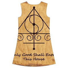 Only Good Shall Enter This House Kids  Short Sleeve Velvet Dress from ArtsNow.com Back