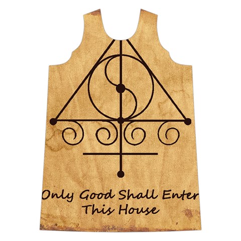 Only Good Shall Enter This House Shoulder Cutout Velvet One Piece from ArtsNow.com Front