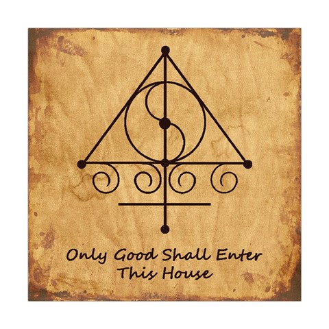 Only Good Shall Enter This House Square Tapestry (Large) from ArtsNow.com Front