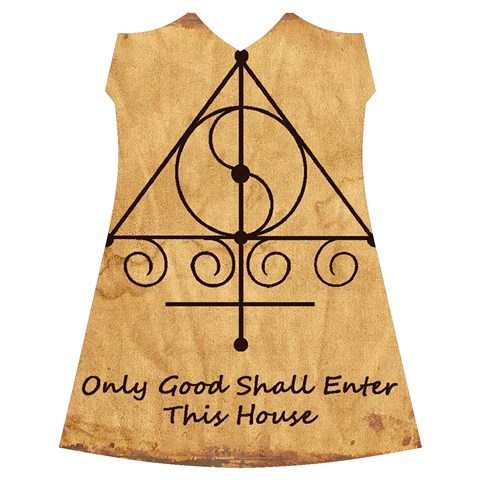 Only Good Shall Enter This House Ruffle Detail Chiffon Dress from ArtsNow.com Front