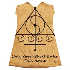 Only Good Shall Enter This House Ruffle Detail Chiffon Dress from ArtsNow.com Front