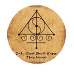 Only Good Shall Enter This House Mini Round Pill Box