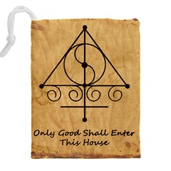 Only Good Shall Enter This House Drawstring Pouch (4XL) from ArtsNow.com Back