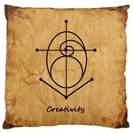 Sacred Symbol: Creativity Large Flano Cushion Case (Two Sides)