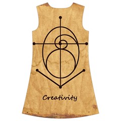 Sacred Symbol: Creativity Kids  Short Sleeve Velvet Dress from ArtsNow.com Back