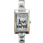 Love Yourself Rectangle Italian Charm Watch