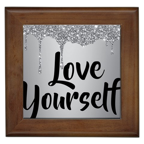 Love Yourself Framed Tile from ArtsNow.com Front