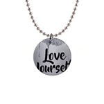 Love Yourself 1  Button Necklace