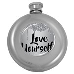 Love Yourself Round Hip Flask (5 oz)
