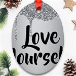 Love Yourself Oval Ornament (Two Sides)