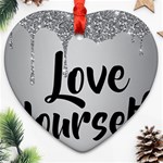 Love Yourself Heart Ornament (Two Sides)
