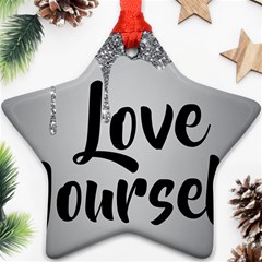 Love Yourself Star Ornament (Two Sides) from ArtsNow.com Back