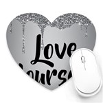 Love Yourself Heart Mousepads