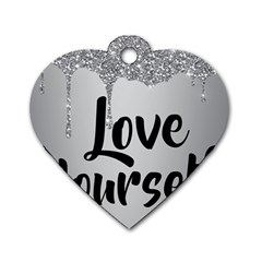 Love Yourself Dog Tag Heart (Two Sides) from ArtsNow.com Back