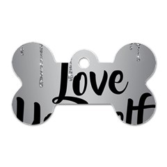 Love Yourself Dog Tag Bone (Two Sides) from ArtsNow.com Front