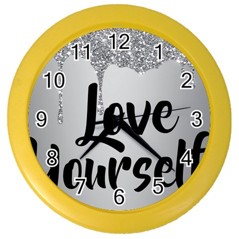Love Yourself Color Wall Clock from ArtsNow.com Front