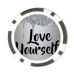 Love Yourself Poker Chip Card Guard from ArtsNow.com Back