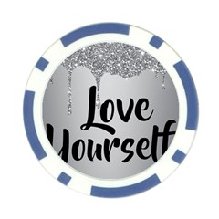 Love Yourself Poker Chip Card Guard from ArtsNow.com Back