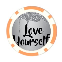 Love Yourself Poker Chip Card Guard from ArtsNow.com Back