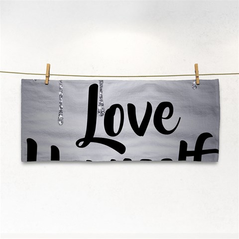 Love Yourself Hand Towel from ArtsNow.com Front