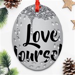 Love Yourself Oval Filigree Ornament (Two Sides)