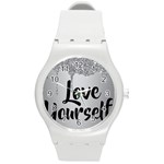 Love Yourself Round Plastic Sport Watch (M)