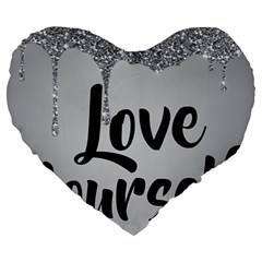 Love Yourself Large 19  Premium Heart Shape Cushions from ArtsNow.com Front