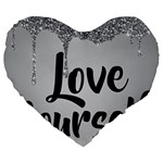 Love Yourself Large 19  Premium Heart Shape Cushions