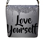 Love Yourself Flap Closure Messenger Bag (L)