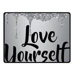 Love Yourself Double Sided Fleece Blanket (Small) 