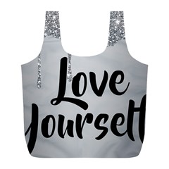 Love Yourself Full Print Recycle Bag (L) from ArtsNow.com Front