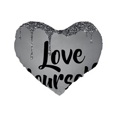 Love Yourself Standard 16  Premium Flano Heart Shape Cushions from ArtsNow.com Front