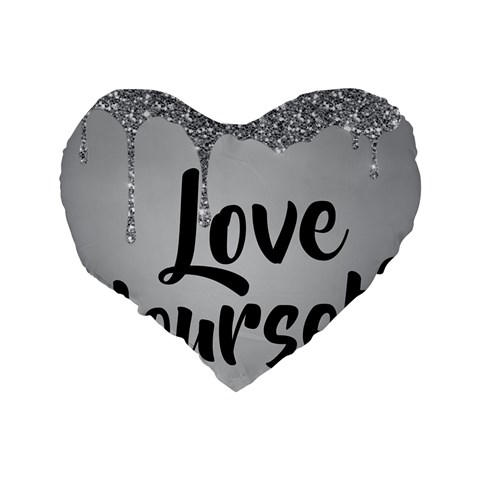 Love Yourself Standard 16  Premium Flano Heart Shape Cushions from ArtsNow.com Back