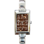 All of Life Comes to Me with Ease, Joy and Glory Rectangle Italian Charm Watch