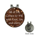 All of Life Comes to Me with Ease, Joy and Glory Hat Clips with Golf Markers