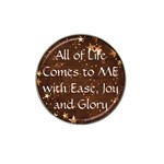 All of Life Comes to Me with Ease, Joy and Glory Hat Clip Ball Marker (4 pack)