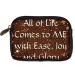 All of Life Comes to Me with Ease, Joy and Glory Digital Camera Leather Case