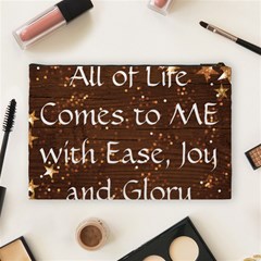 All of Life Comes to Me with Ease, Joy and Glory Cosmetic Bag (Large) from ArtsNow.com Back