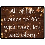 All of Life Comes to Me with Ease, Joy and Glory Double Sided Fleece Blanket (Large) 