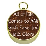 All of Life Comes to Me with Ease, Joy and Glory Gold Compasses