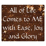 All of Life Comes to Me with Ease, Joy and Glory Double Sided Flano Blanket (Small) 