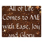 All of Life Comes to Me with Ease, Joy and Glory Double Sided Flano Blanket (Large) 